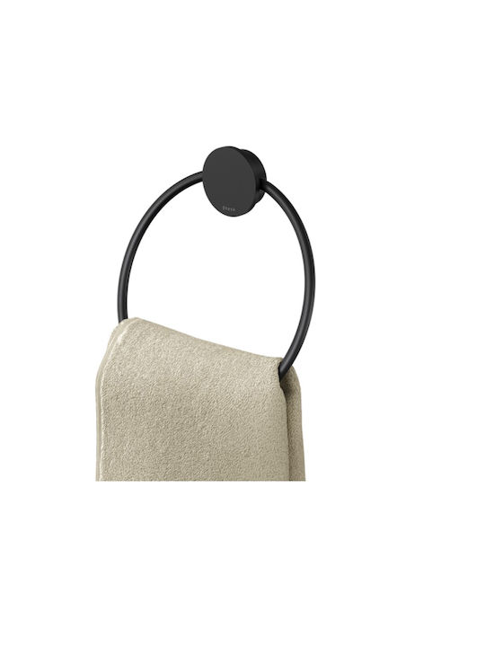 Geesa Opal Single Wall-Mounted Bathroom Ring Silver