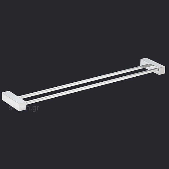 Verdi Kappa Calea ferată de Baie Dublă De Perete cu șuruburi 55x2.5cm Argintiu Verdi Kappa Calea ferată de Baie Dublă De Perete cu șuruburi 55x2.5cm Argintiu