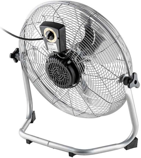 Muhler Ανεμιστήρας Δαπέδου 120W Διαμέτρου 40.64cm Ασημί