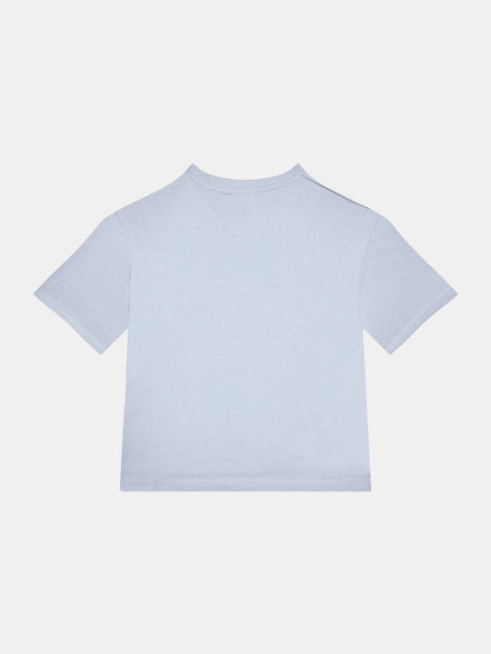 Guess Kinder-Crop-Top Kurzarm Hellblau