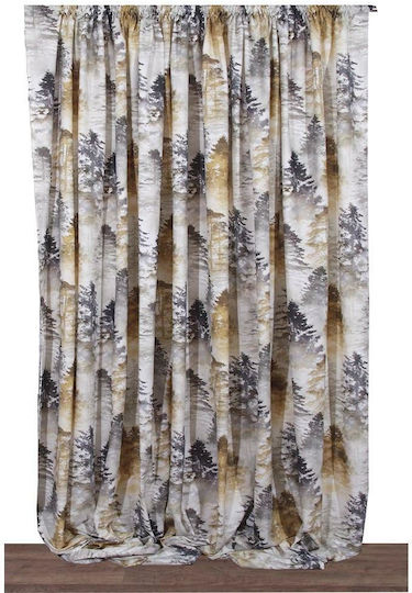 Anna Riska Vorhang mit Bleistiftfalten Forest Beige 140x270cm
