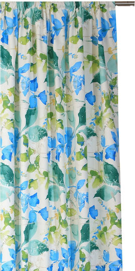 Anna Riska Κουρτίνα με Τρέσα Liv Blue 140x270εκ.