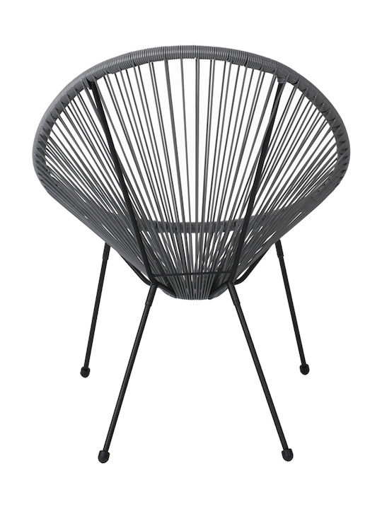 Fotoliu de exterior Rattan Acapulco Gri 73x79x86cm