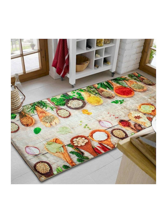 Dimcol Spices 251 Covoraș de Bucătărie Tip Alergător cu Suport Antiderapant Multicolor 80x200εκ.