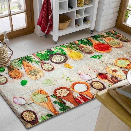 Dimcol Spices 251 Подложка за Кухненски Пътеки с Антиплъзгащо Подложка Многоцветен 80x200εκ.