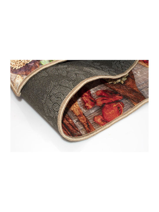 Dimcol Spices 251 Covoraș de Bucătărie Tip Alergător cu Suport Antiderapant Multicolor 80x200εκ.