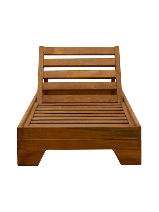 Deckchair Wooden Sadie Walnut 188x70x21.5cm.