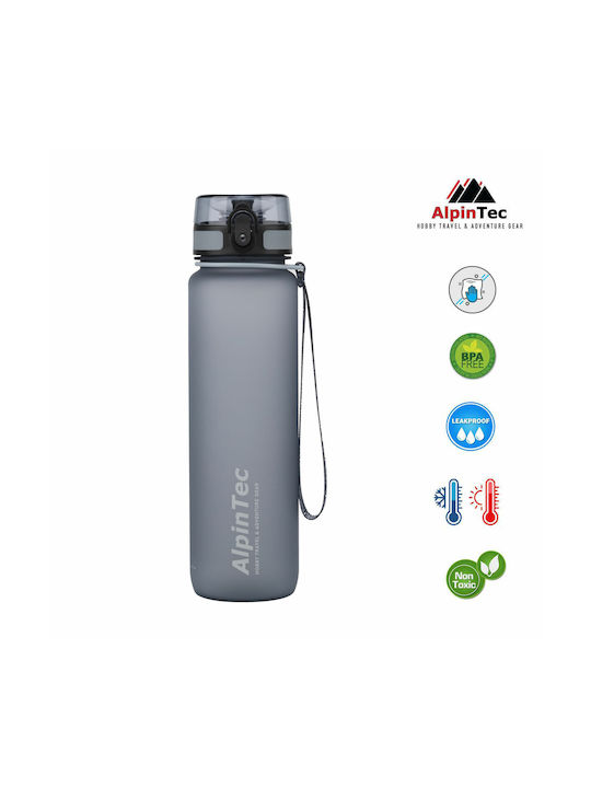 AlpinPro Q-1000 Πλαστικό Παγούρι 1000ml Γκρι