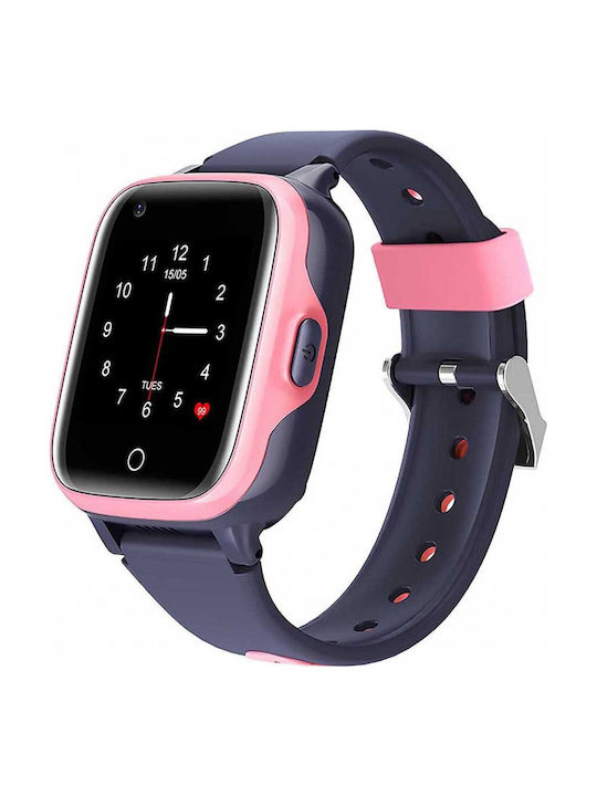 INTIME Kids Digital Watch with GPS and Rubber/Plastic Strap Pink