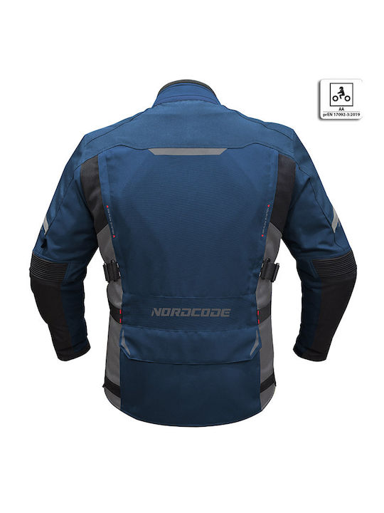 Nordcode Senegal Bărbătesc Jachetă de Motocicletă 4 Anotimpuri Impermeabil Blue/Black Supradimensionat