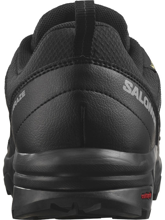 Salomon X Braze GTX Men's Hiking Shoes Waterproof with Gore-Tex Membrane Black