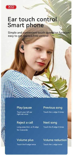 XO X19 In ear Bluetooth хендсфри Слушалки с Кутийка за Зареждане Черен