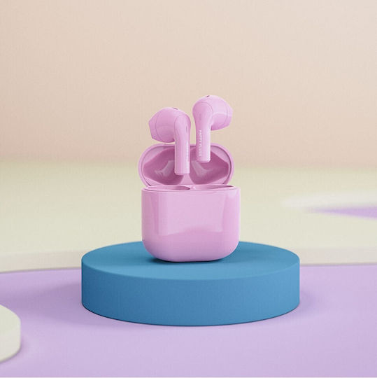 Happy Plugs Joy In ear Bluetooth хендсфри Слушалки с Устойчивост на Пот и Кутийка за Зареждане Розов