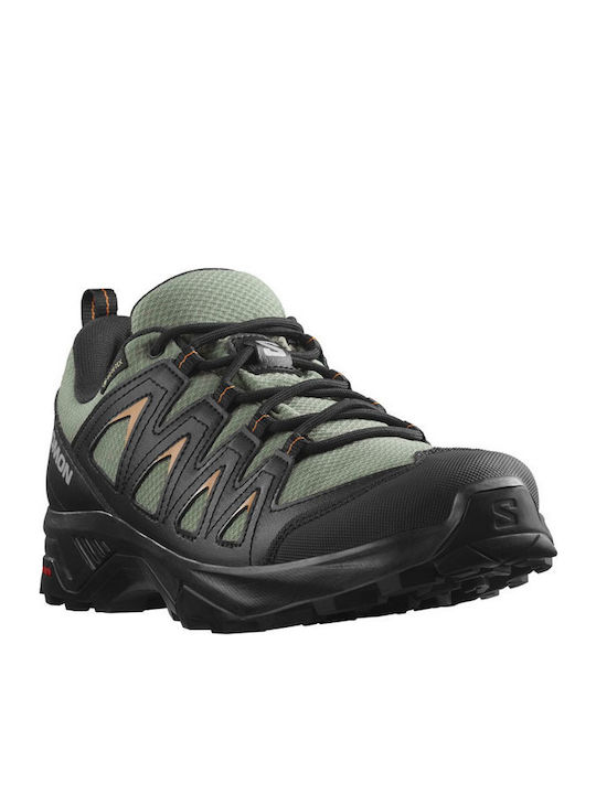 Salomon X Braze GTX Men's Waterproof Hiking Shoes with Gore-Tex Membrane Green