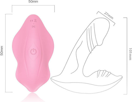 Kinksters Clitoral Vibrator cu Telecomandă Vibrator de chiloți - Whistle 9.6cm Roz