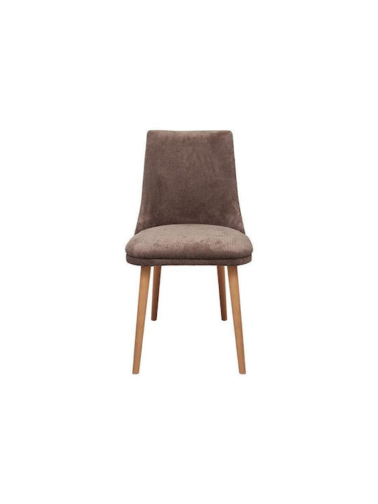 Sandra Dining Room Fabric Chair Brown 45x50x85cm