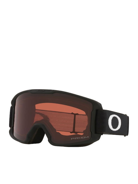 Oakley Line Miner Μάσκα Σκι & Snowboard Ενηλίκων Κόκκινη με Φακό Φιμέ σε Κόκκινο Χρώμα