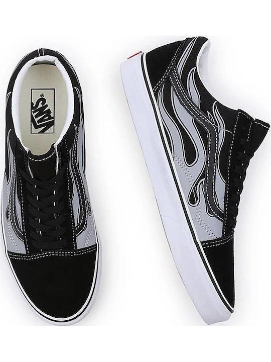 Reflective Flame Old Skool Sneakers Reflective Flame Black