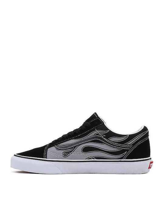 Reflective Flame Old Skool Sneakers Reflective Flame Black