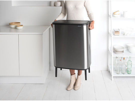 Brabantia Кошче За Боклук От Неръждаема Стомана Тласък Matt Steel 60л