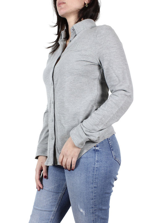 Tommy Hilfiger Women's Long Sleeve Shirt Gray