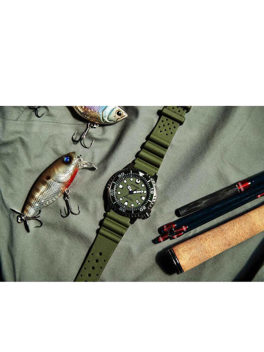 Citizen Promaster Ανδρικό Ρολόι 44mm Eco - Drive με Πράσινο Καουτσούκ Λουράκι