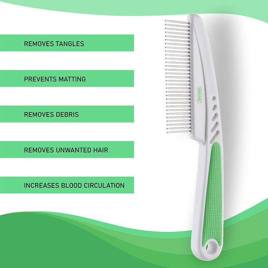 Wahl Professional Detangling Dog Comb Comb for Misc Hair Lengths for Hair Removal White
