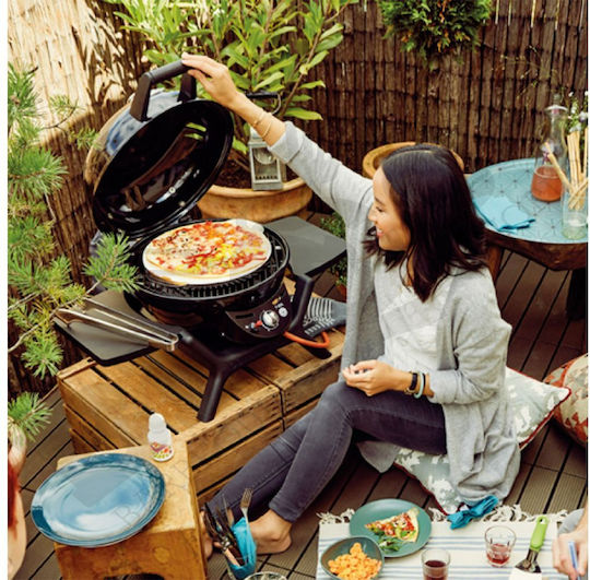 Outdoorchef Minichef Tischplatte Elektrogrill Grill 2000W mit Deckel und einstellbarem Thermostat 39.5cmx39.5cmcm