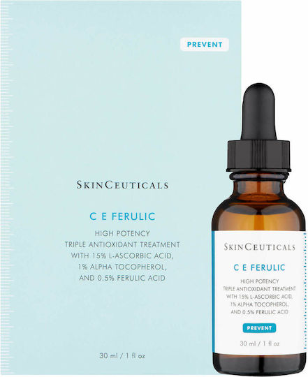 SkinCeuticals Prevent C E Ferulic Moisturizing & Anti-aging Serum Face with Vitamin C for Detoxification & Radiance 30ml