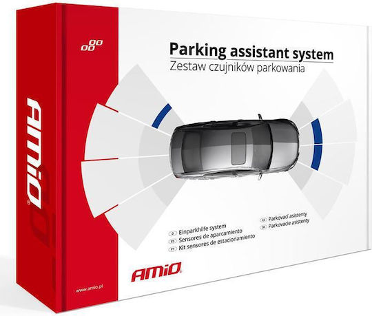AMiO Car Parking System with Buzzer and 4 Sensors in Black Color
