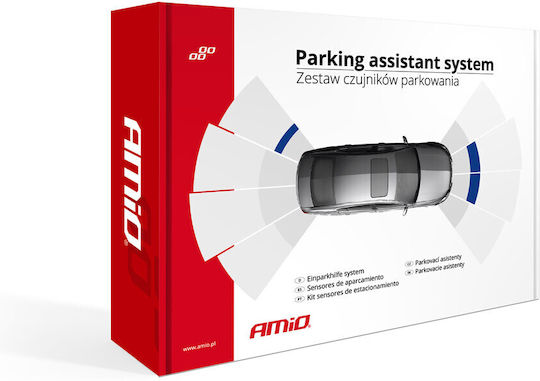 AMiO Car Parking System with Buzzer and 4 Sensors in Black Color