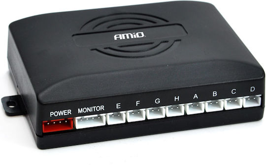 AMiO Car Parking System with Buzzer and 8 Sensors in Black Color