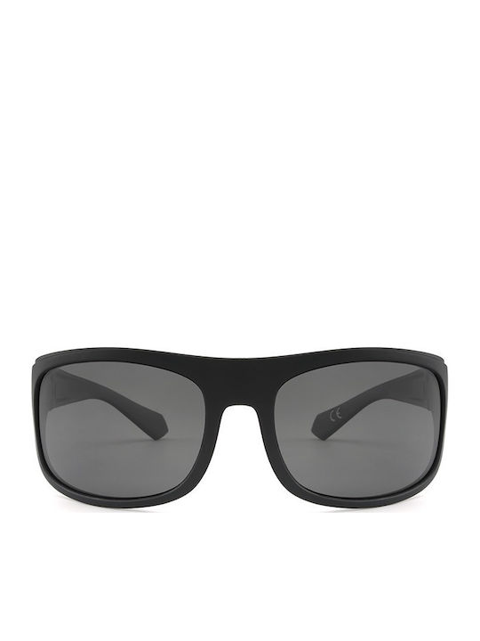 Polareye PTE2156 Sunglasses Μαύρα with Acetate Frame & Black Lens