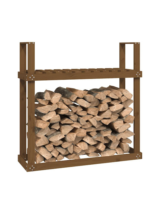vidaXL Ξύλινο Κουτί Αποθήκευσης Ξύλων 110x35x108.5cm Καφέ