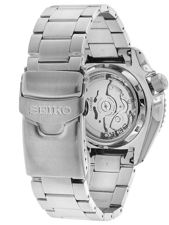 Seiko 5 Sports Men's Watch 43mm Automatic with Silver Metal Bracelet