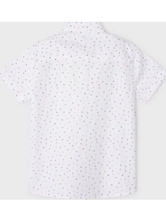 Kinder Polka Dot Hemd Kurzarm Weiß