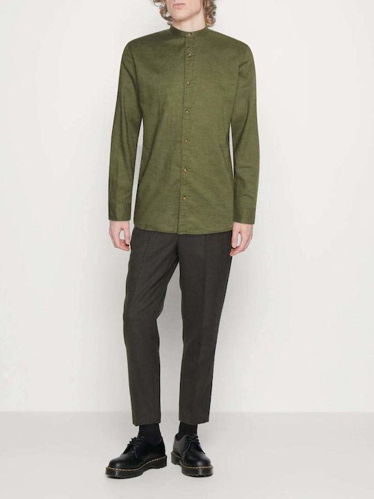 Long Sleeve Cotton Shirt Olive Night