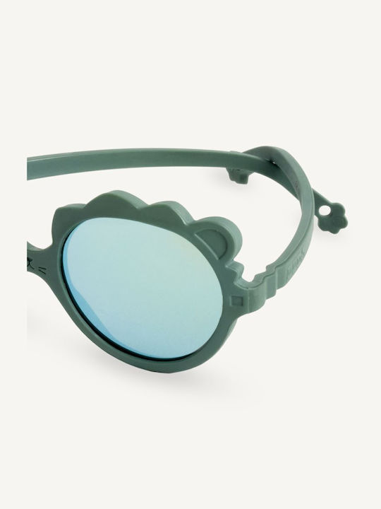 KiETLA Lion Unbreakable Baby Kids Sunglasses with Polarized Mirror Lens Green for 0-1 Year