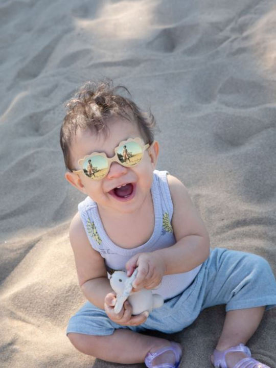 KiETLA Lion Unbreakable Kids Sunglasses with Mirror Lens Honey for 2-4 Years