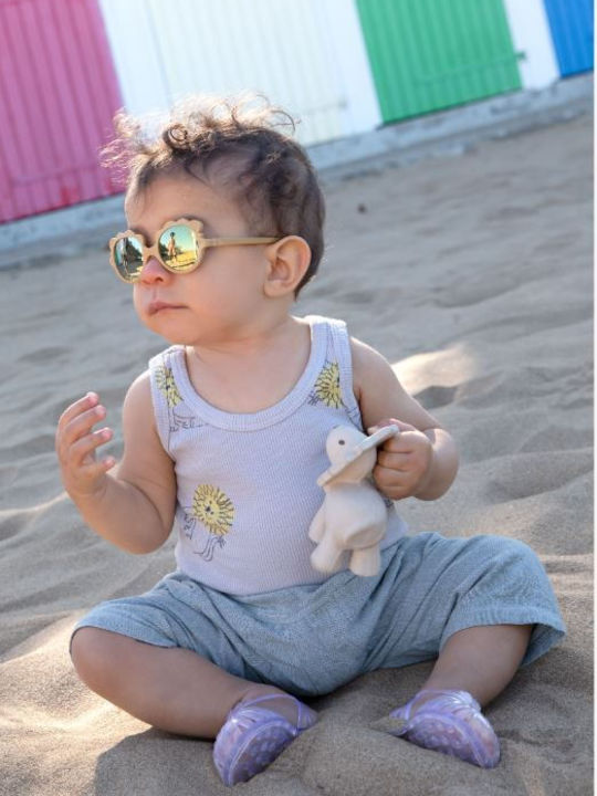 KiETLA Lion Unbreakable Kids Sunglasses with Mirror Lens Honey for 2-4 Years