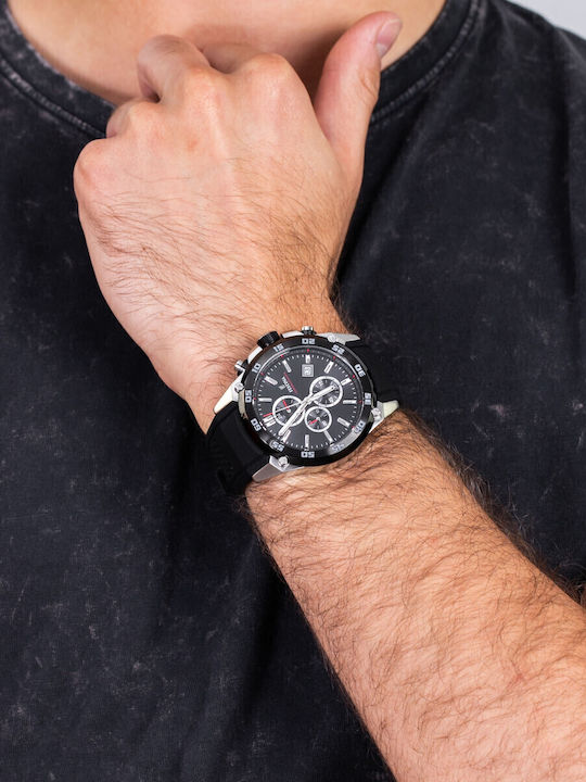 Festina Men's Watch 47mm Chronograph Battery with Black Rubber Strap
