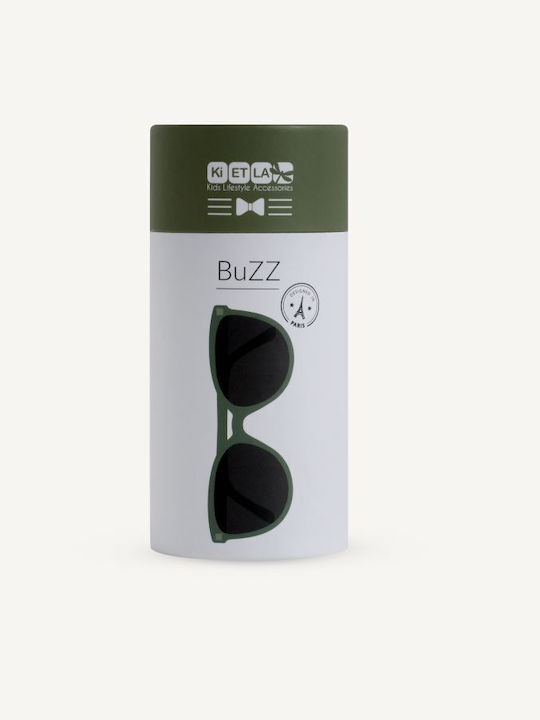 KiETLA BuZZ Unbreakable Butterfly Kids Sunglasses with Polarized Lens Kaki for 6-9 Years