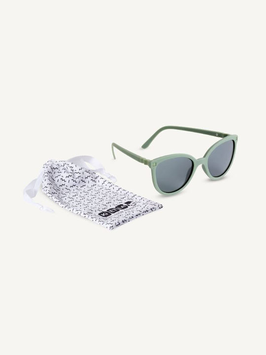 KiETLA BuZZ Unbreakable Butterfly Kids Sunglasses with Polarized Lens Kaki for 4-6 Years