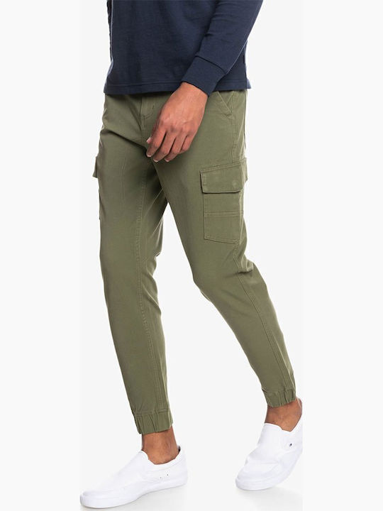 Pantaloni Elastic cu Croială Normală Kaki