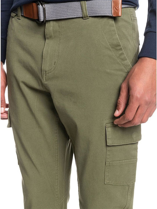 Pantaloni Elastic cu Croială Normală Kaki