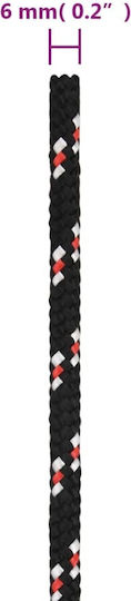 vidaXL Rope Knitted 6mm Black