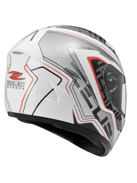 Zeus ZS-810A J26 Full Face Helmet White/Gray