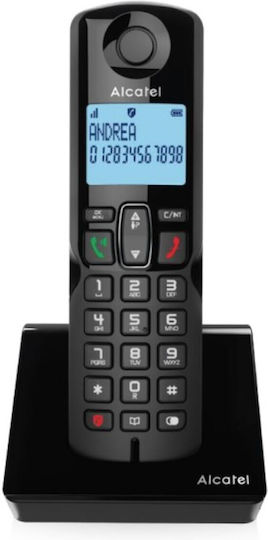Alcatel S280 Ασύρματο Τηλέφωνο Duo με Ελληνικό Μενού Μαύρο