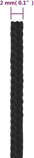vidaXL Rope Knitted 2mm Black