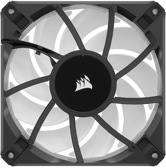 Corsair AF120 Elite Gehäuselüfter mit RGB Beleuchtung und Verbindung 4-Pin PWM 1Stück Schwarz